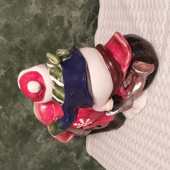 Sorelle- "Snowman riding a motorcycle" Large Cookie Jar - A31 - Picture 4 of 9